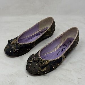 Beverly Feldman Camouflage Studded Flats